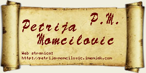 Petrija Momčilović vizit kartica